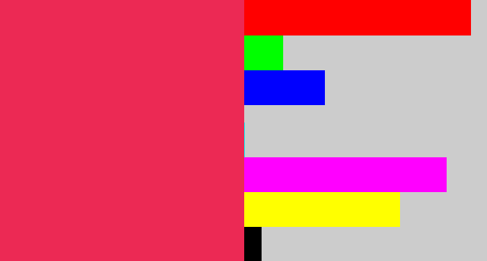 Hex color #ec2954 - red pink