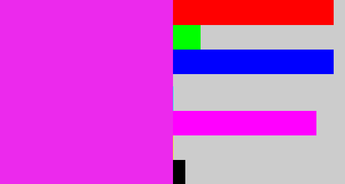Hex color #ec29ed - pink/purple