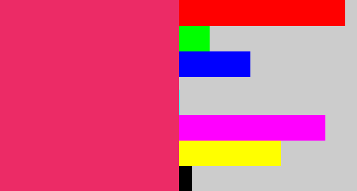 Hex color #ec2b66 - red pink