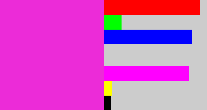 Hex color #ec2bd8 - pink/purple