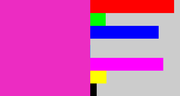 Hex color #ec2cc2 - purple pink