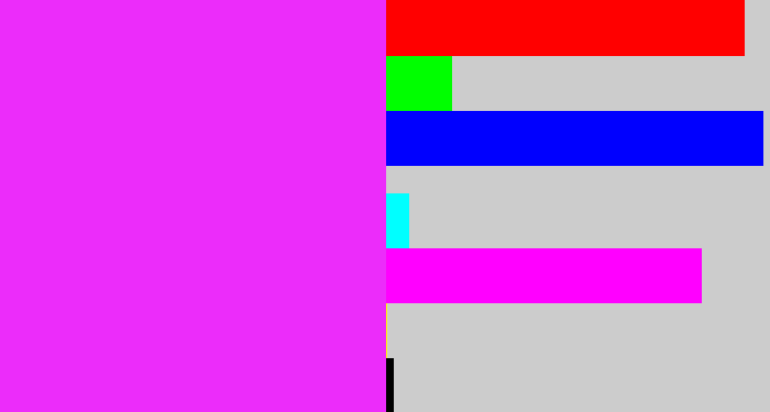 Hex color #ec2cfa - pink/purple