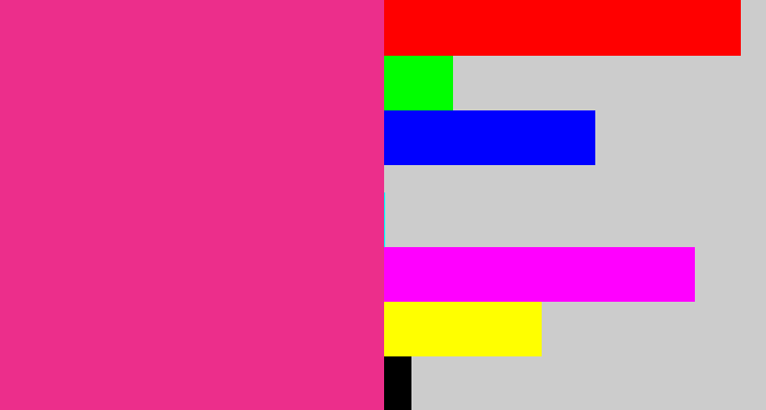 Hex color #ec2e8b - darkish pink