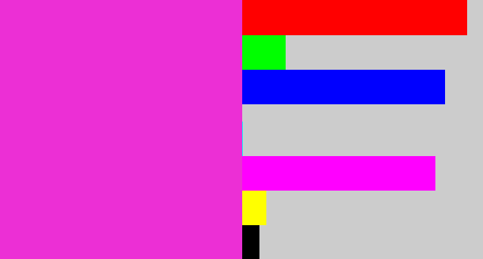 Hex color #ec2fd5 - purple pink