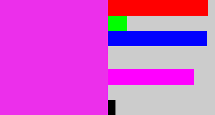 Hex color #ec2feb - pink/purple
