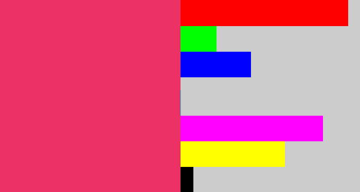 Hex color #ec3264 - red pink