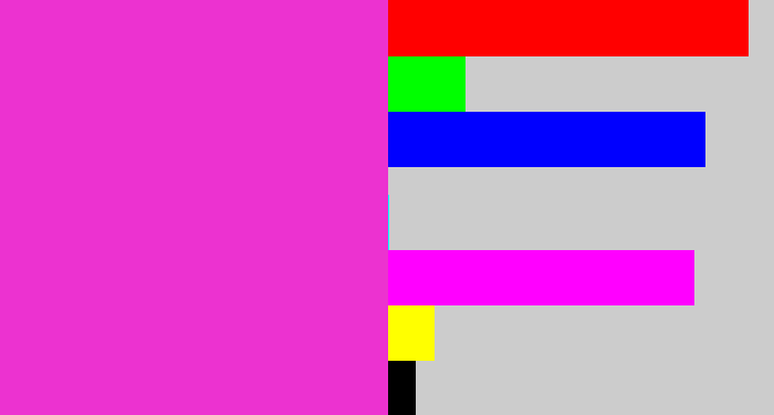Hex color #ec32d0 - purple pink