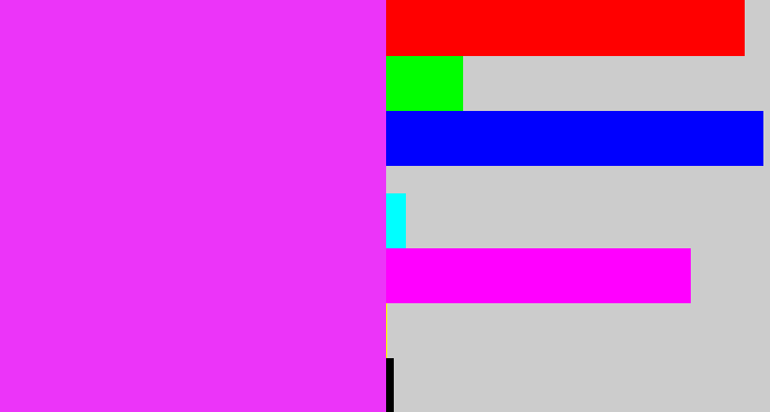 Hex color #ec34f9 - pink/purple