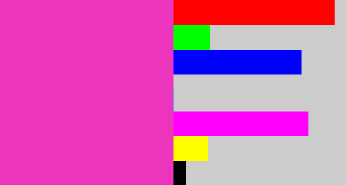 Hex color #ec35bd - purpleish pink
