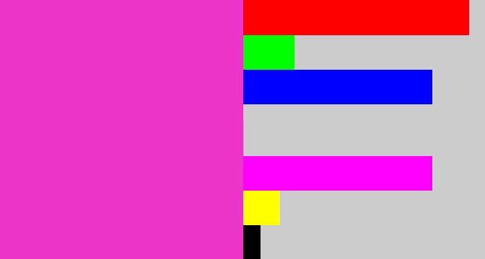 Hex color #ec35c8 - purple pink
