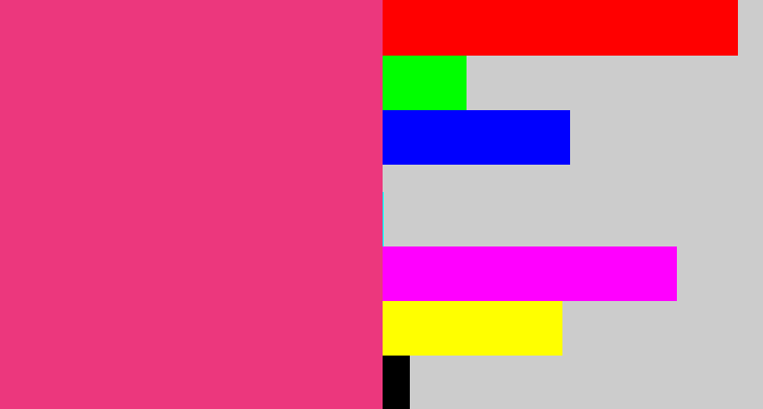 Hex color #ec377d - darkish pink