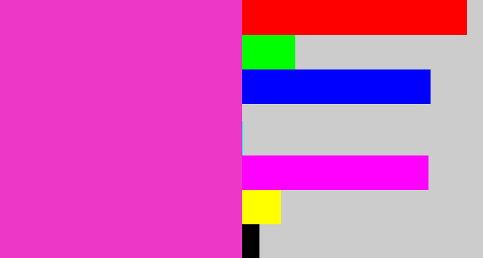 Hex color #ec37c7 - purple pink