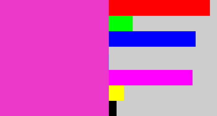 Hex color #ec37cb - purple pink