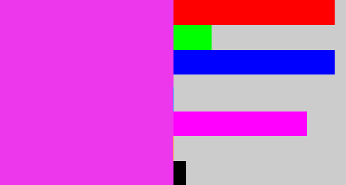 Hex color #ec37ed - purple pink