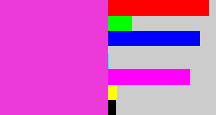 Hex color #ec39da - purple pink
