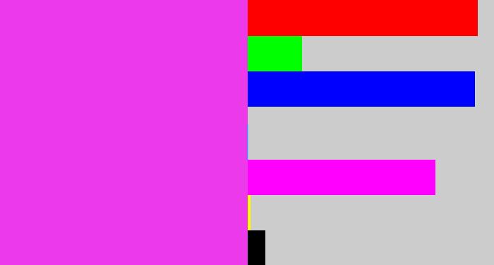 Hex color #ec39ea - purple pink