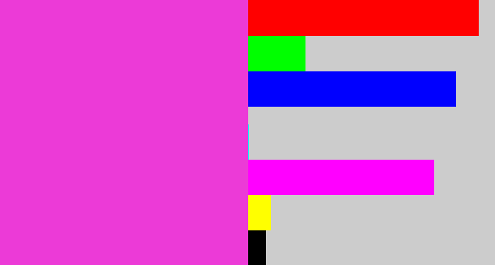Hex color #ec3ad7 - purple pink