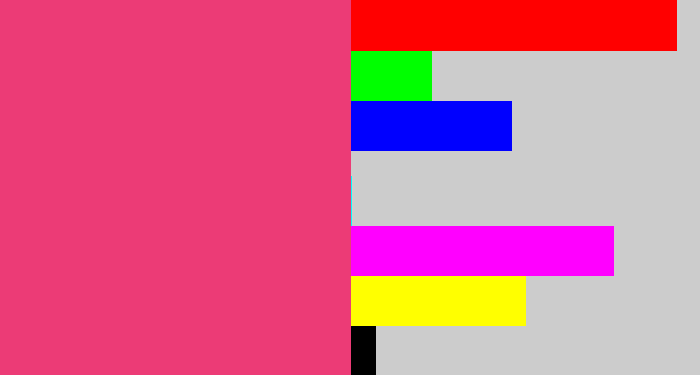 Hex color #ec3b76 - darkish pink