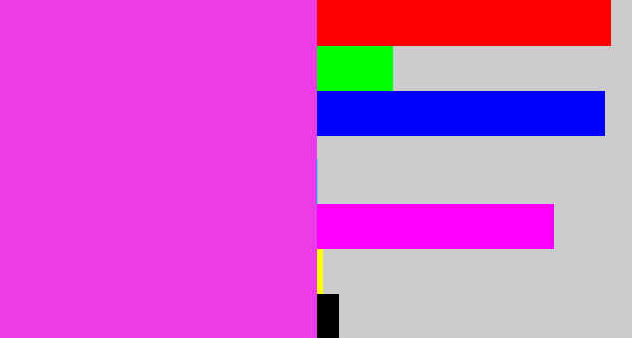 Hex color #ec3ce7 - purple pink