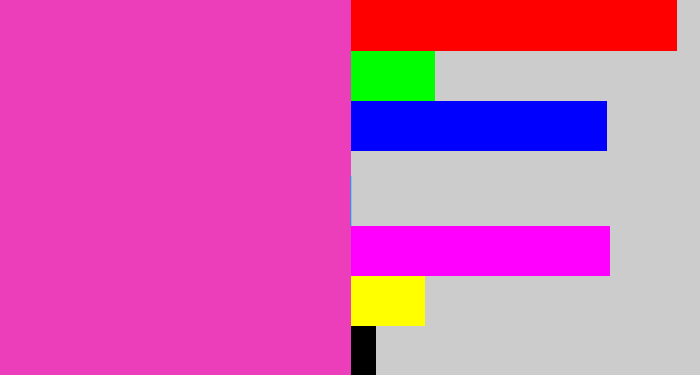 Hex color #ec3dba - purpleish pink