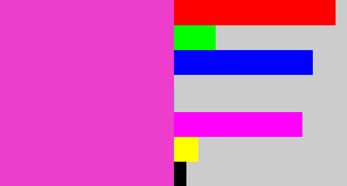 Hex color #ec3dcc - purple pink