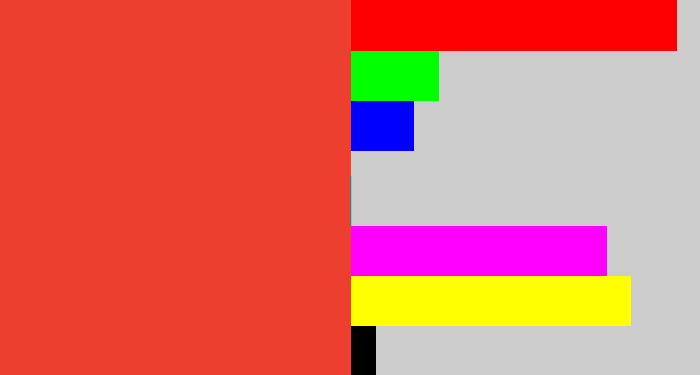 Hex color #ec3f2f - tomato