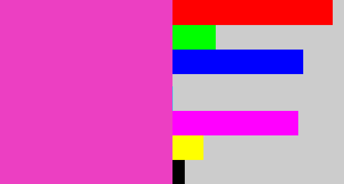 Hex color #ec3fc2 - purpleish pink