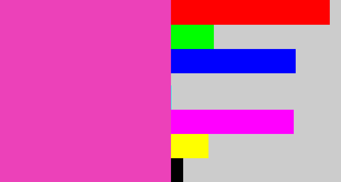 Hex color #ec41b9 - purpleish pink