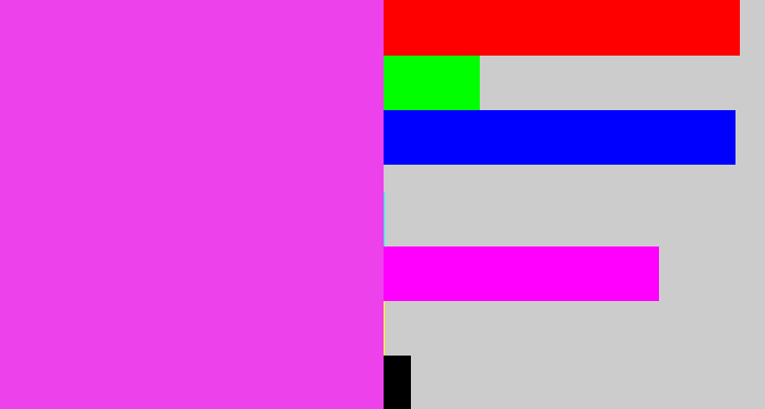 Hex color #ec41eb - purple pink