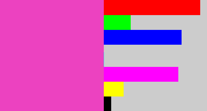 Hex color #ec42c0 - purpleish pink