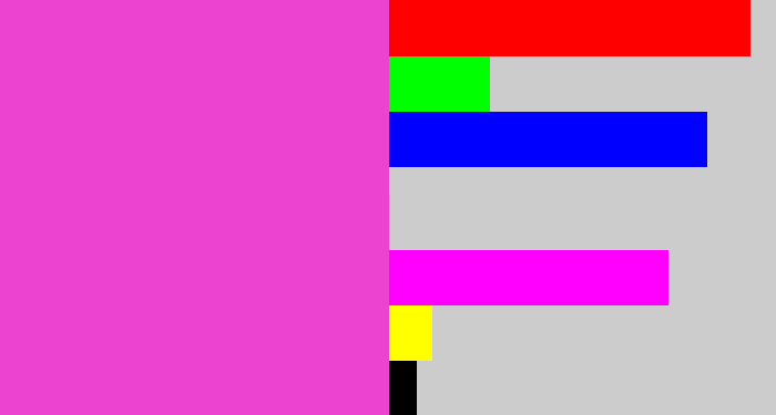 Hex color #ec43d1 - purple pink