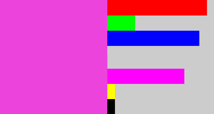 Hex color #ec43dc - purple pink