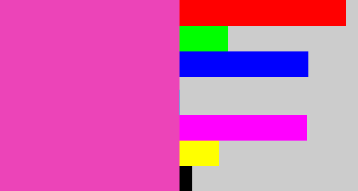 Hex color #ec44b8 - purpleish pink