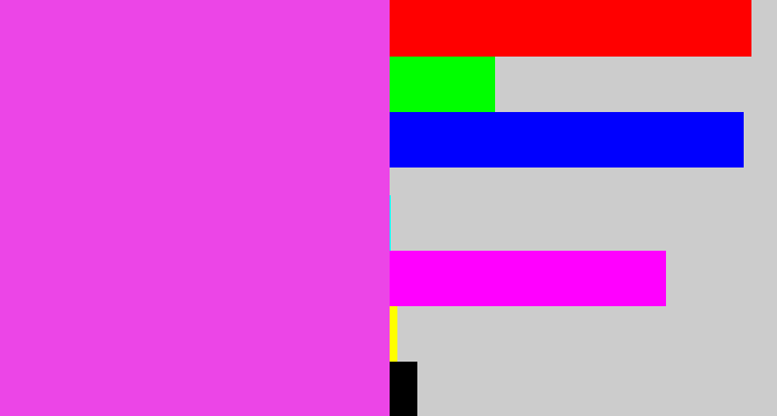 Hex color #ec45e7 - purple pink