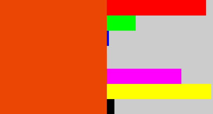 Hex color #ec4604 - deep orange