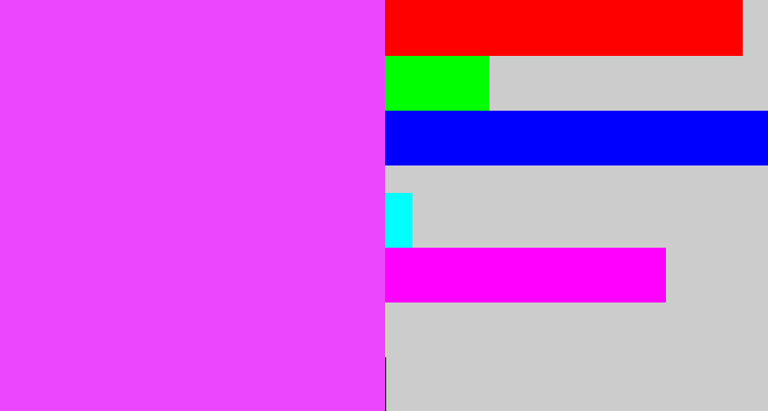 Hex color #ec46ff - heliotrope