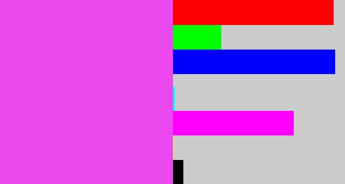 Hex color #ec48ef - heliotrope