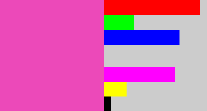 Hex color #ec49b9 - purpleish pink
