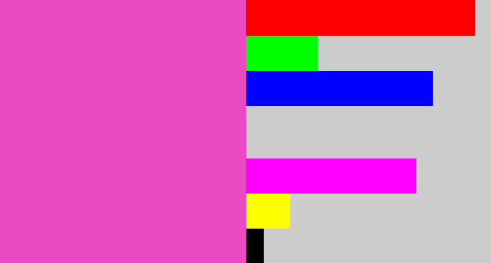 Hex color #ec4ac2 - purpleish pink