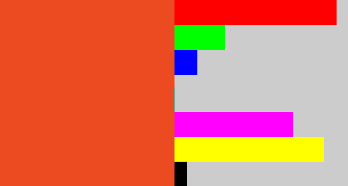 Hex color #ec4b22 - tomato