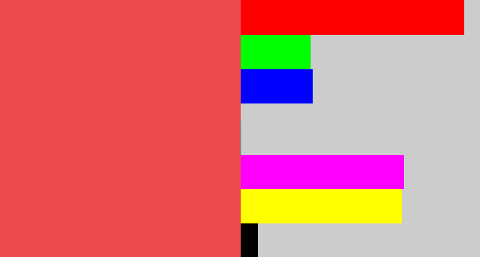 Hex color #ec4b4d - light red