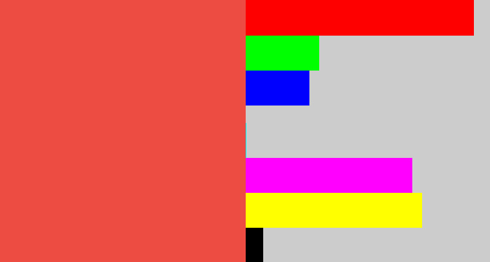 Hex color #ec4c42 - light red