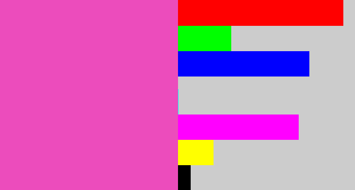 Hex color #ec4cbc - purpleish pink