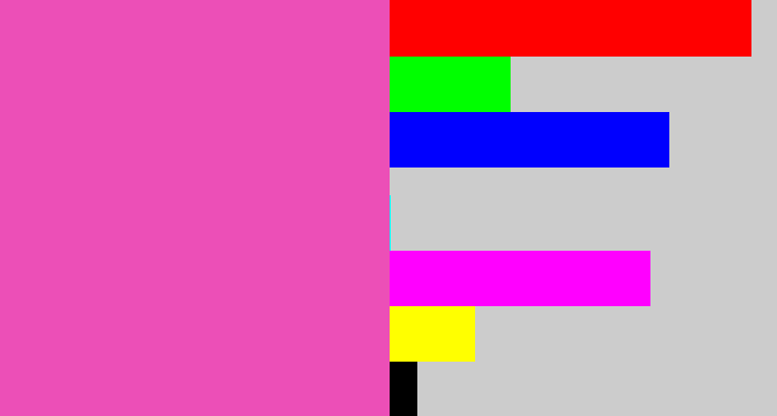 Hex color #ec4fb7 - purpleish pink