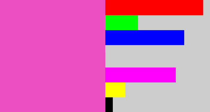 Hex color #ec4fc0 - purpleish pink
