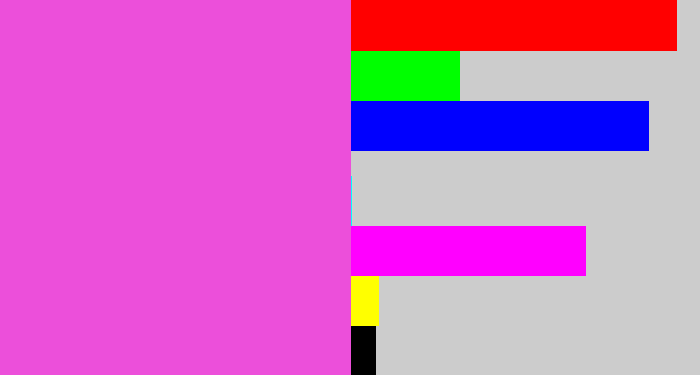 Hex color #ec4fda - pink purple