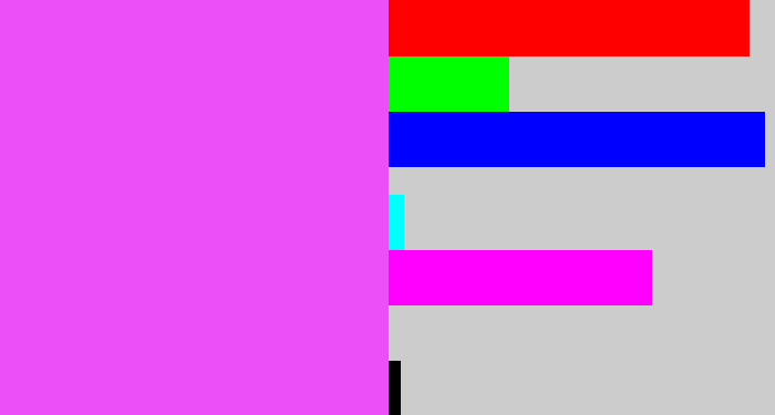Hex color #ec4ff7 - heliotrope