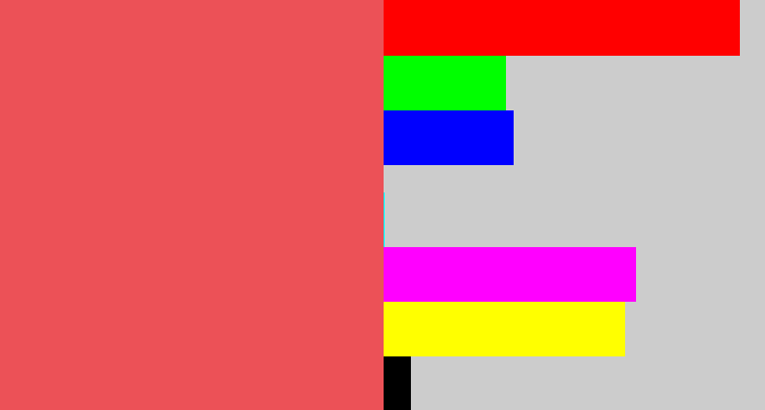 Hex color #ec5157 - pastel red