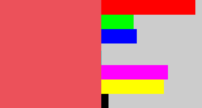 Hex color #ec515a - pastel red