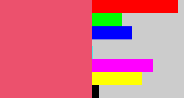 Hex color #ec516d - warm pink
